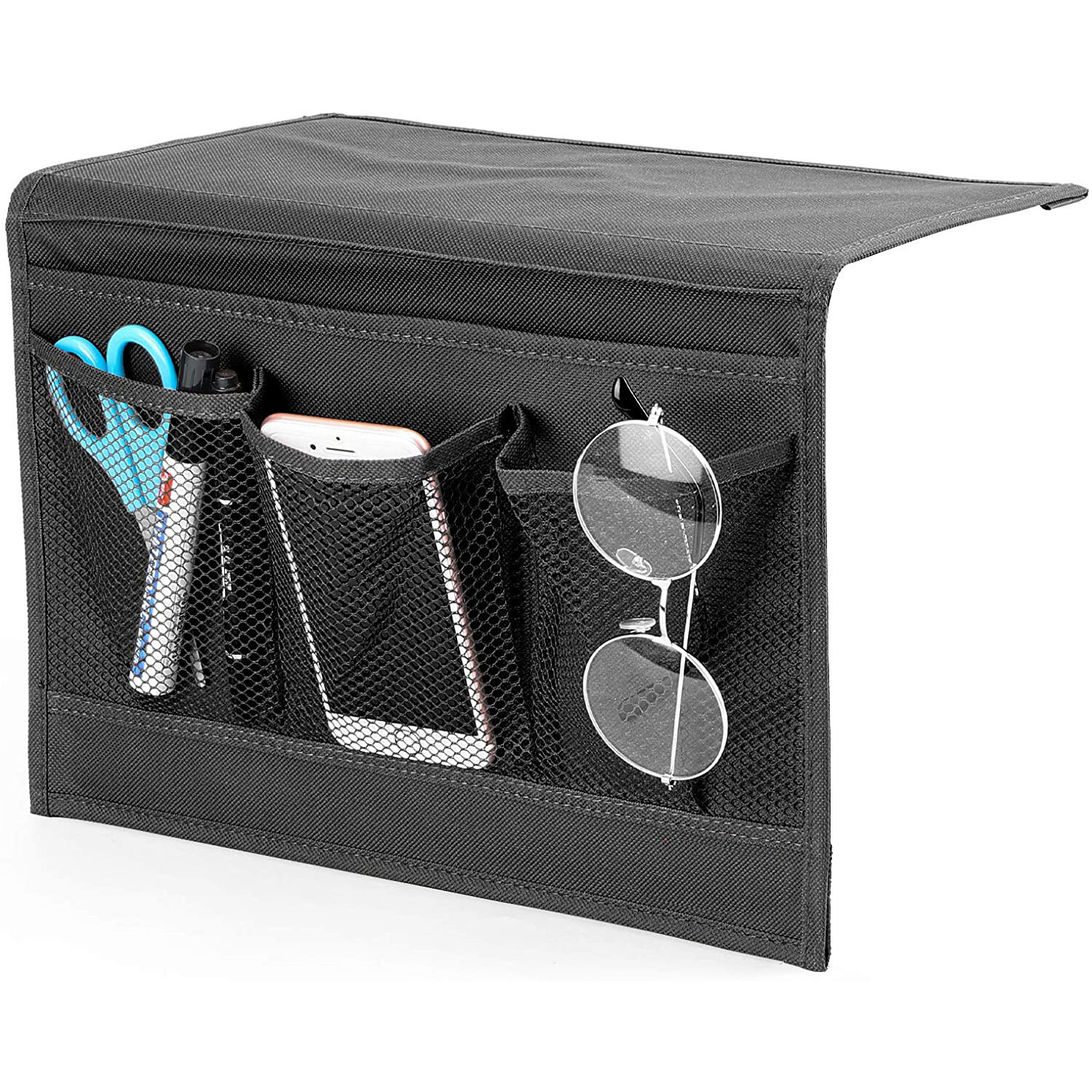 Bedside Caddy Storage Organizer Remote Control Holder Bag Pocket Couch Sofa