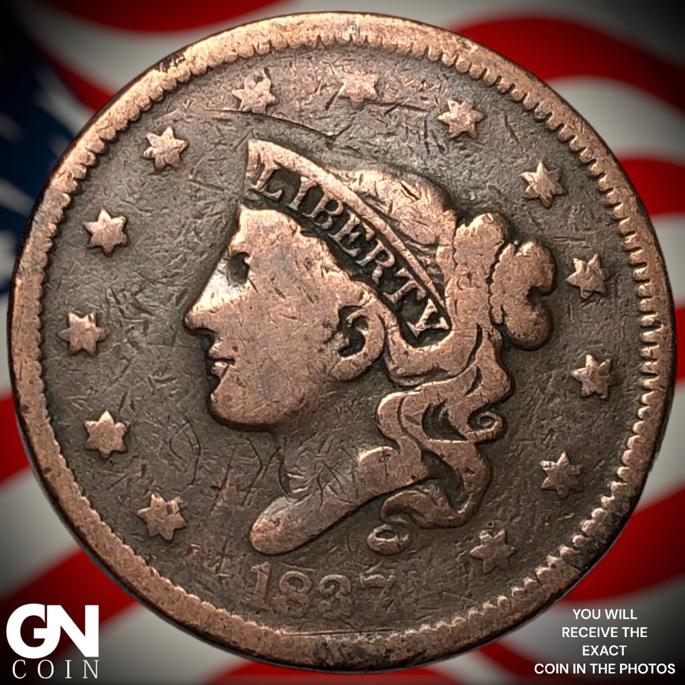 1837 Coronet Head Large Cent  M0128