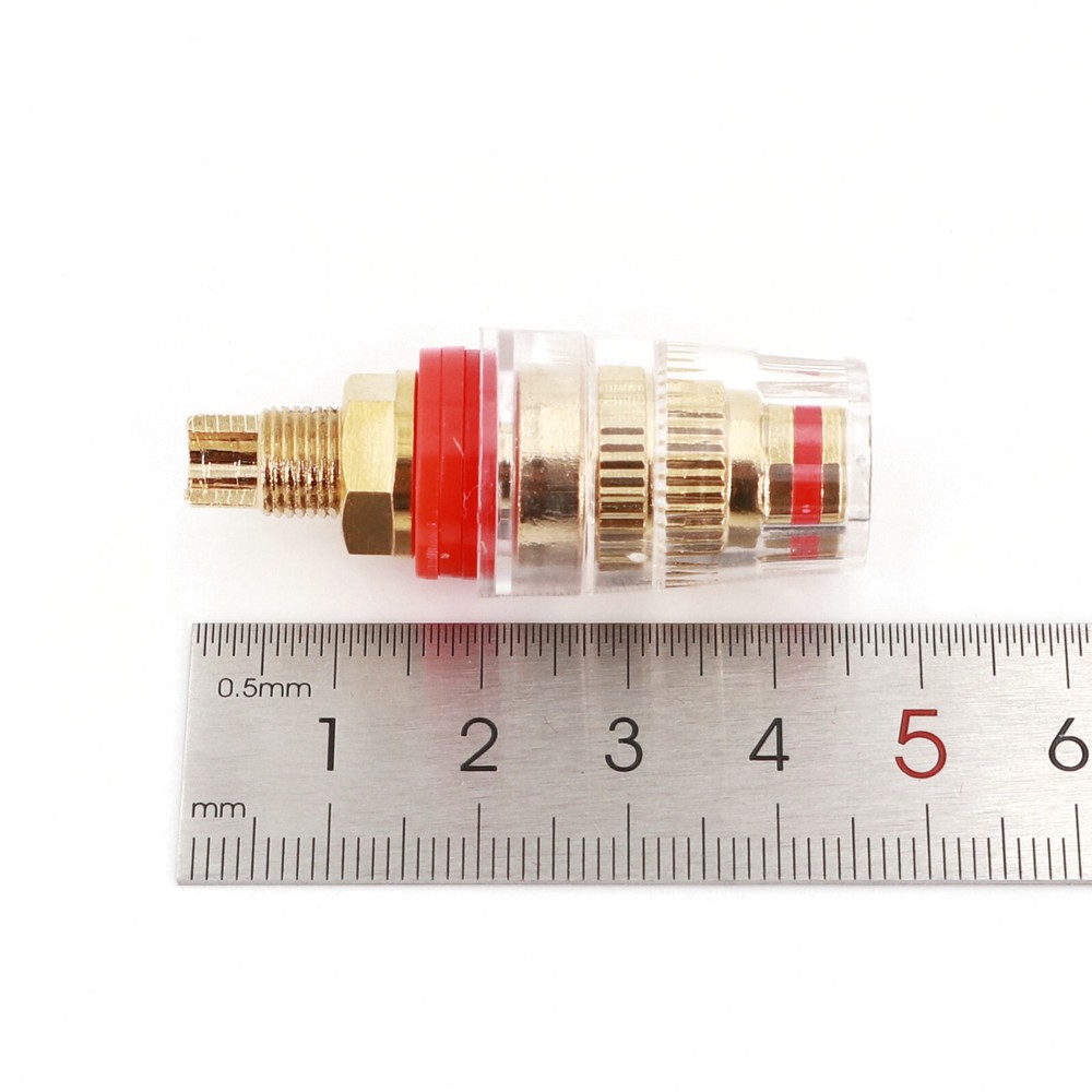 2Pcs Amplifier Speaker Cable Terminal Binding Post 4mm Banana Socket Connector