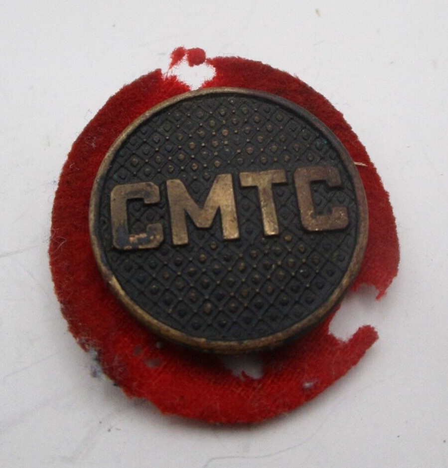 1920's Citizens Military Training Camp CMTC Screw Back Red Back