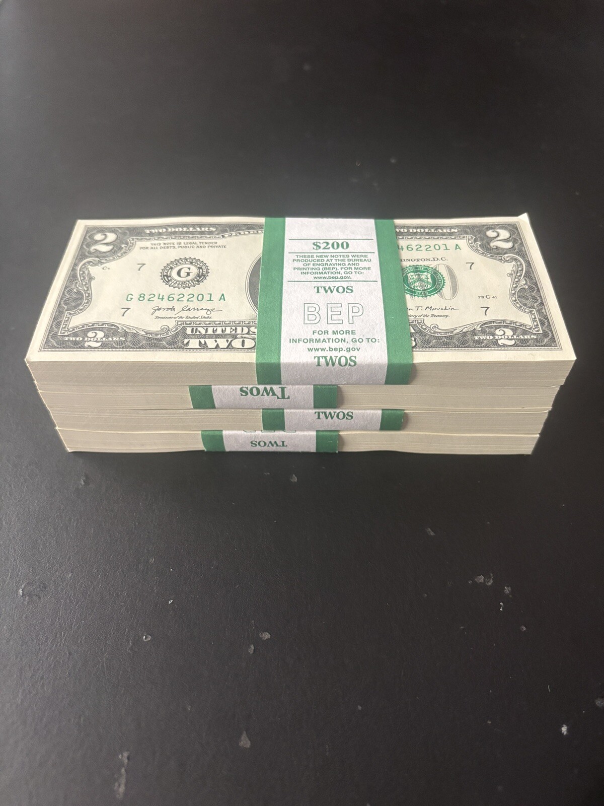 50 ($2) TWO DOLLAR BILLS UNCIRCULATED SEQUENTIAL -$100 (BUY MORE & SAVE MORE)