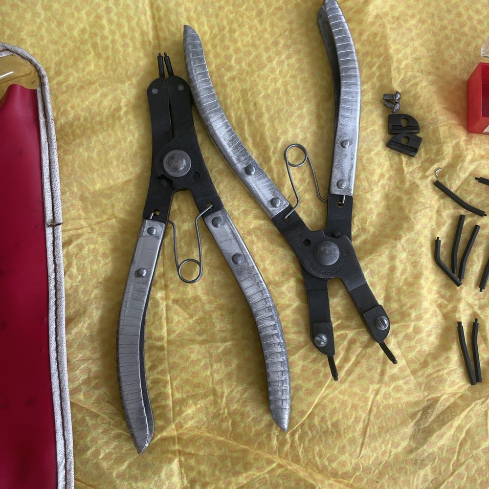 K-D 445 & 446 Internal & External Snap Ring Pliers + 448 Tips Case