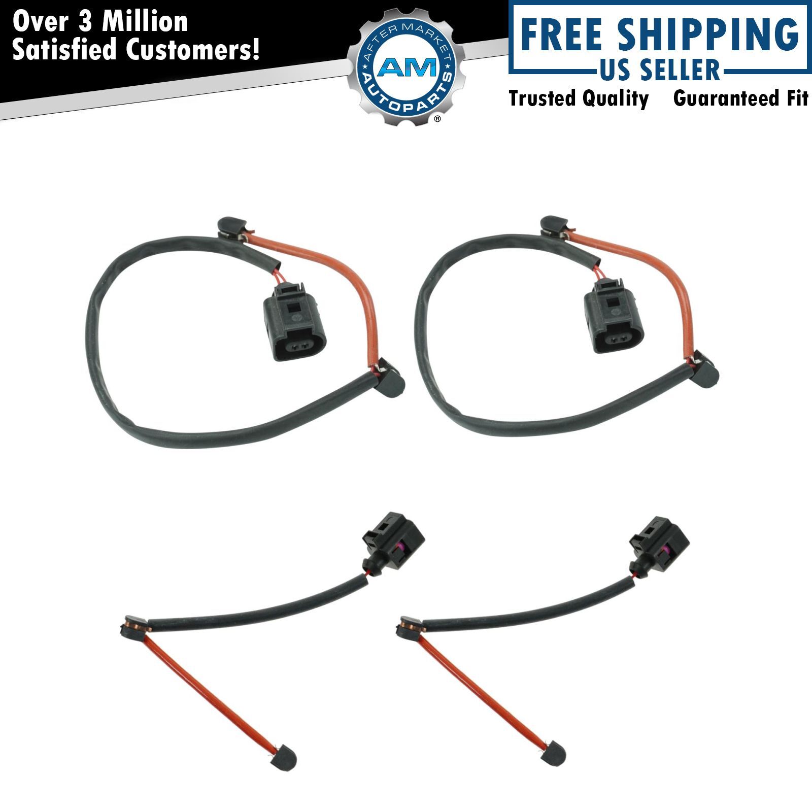 Disc Brake Pad Wear Sensor Front & Rear Kit Set of 4 for Q7 Cayenne Touareg