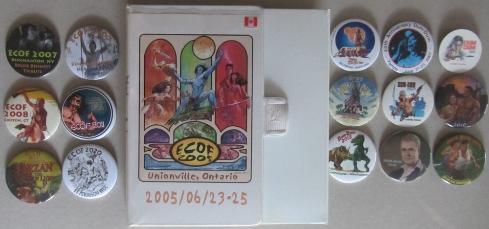 EDGAR RICE BURROUGHS BUTTON CATALOG+34 CON~PINS~PINBACKS~TARZAN~JOHN CARTER