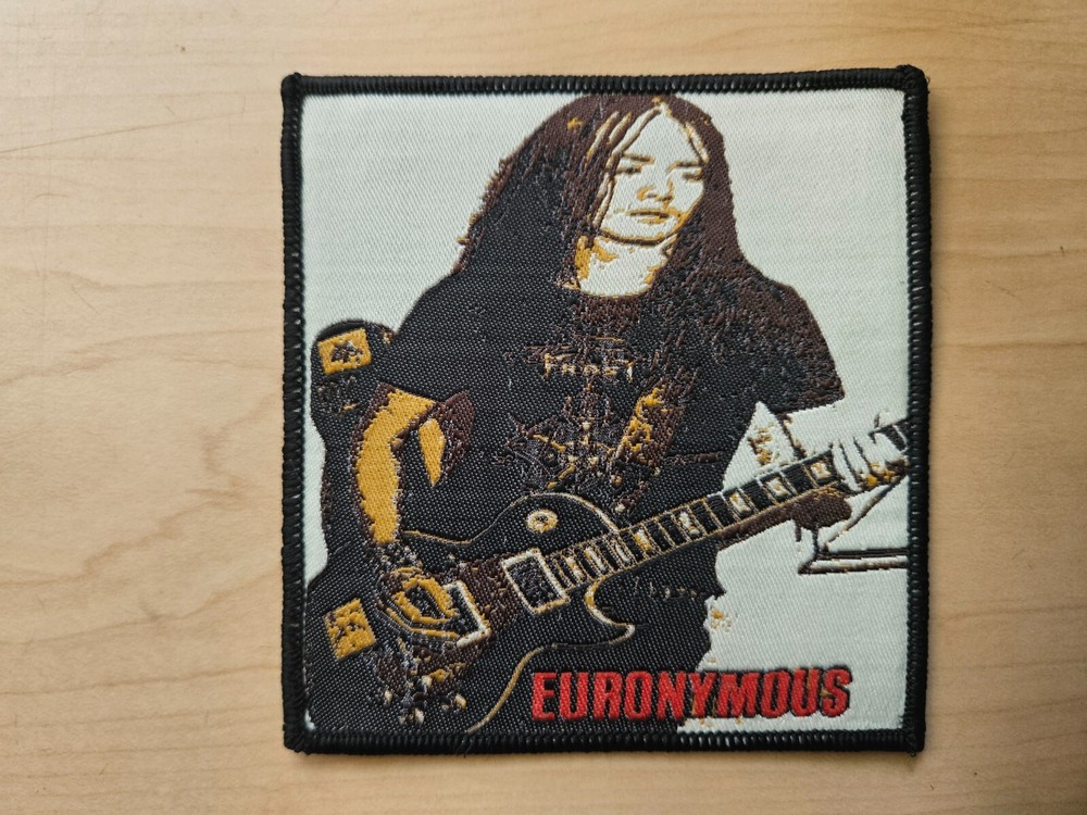 EURONYMUS, SEW ON BLACK BORDER WOVEN PATCH