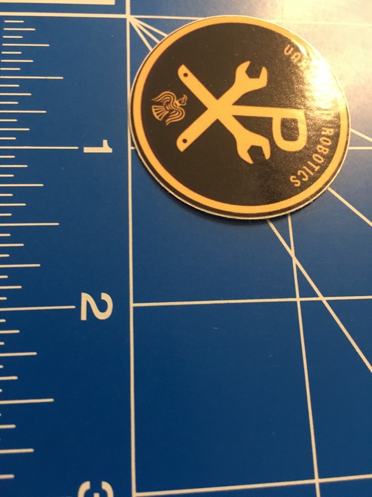 RARE ~ VARANGIAN ROBOTICS ROBOT Warrior Small Sticker Ephemera Science Tech