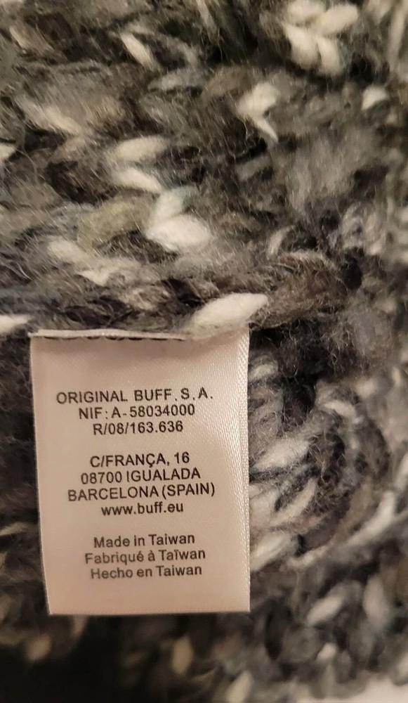 Buff Knitted and Fleece Hat