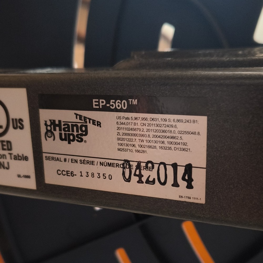 Teeter Hang Ups EP-560 Adjustable Padded Inversion Table Blue/Black