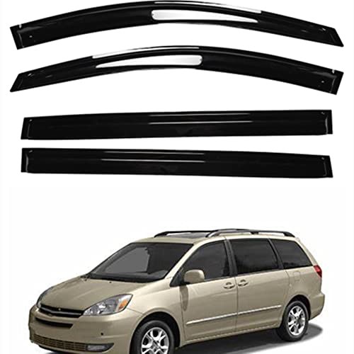 Side Window Vent Visor Rain Deflector Guard Replacement for Sienna 2004 2005