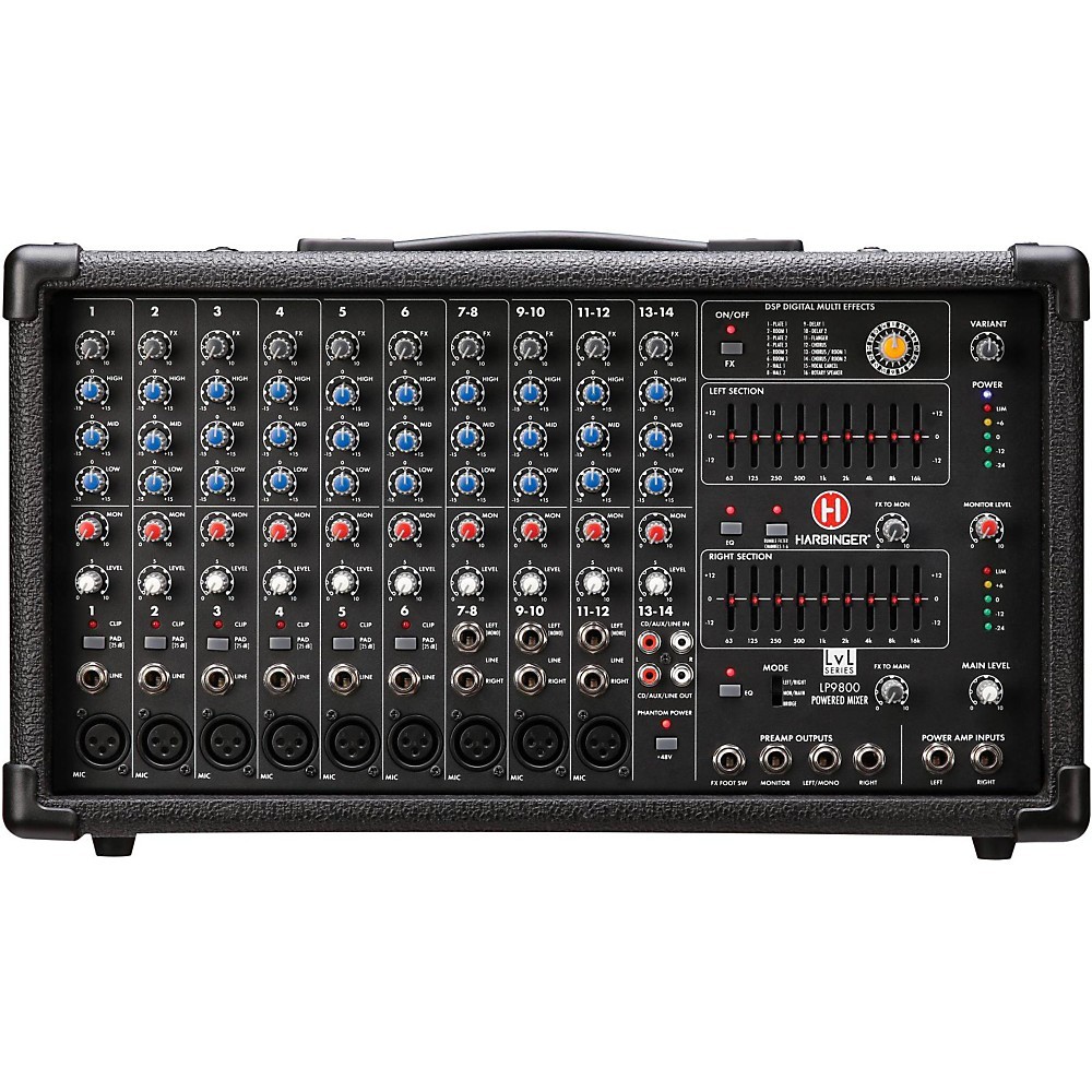 Harbinger LP9800 Powered Mixer Refurbished