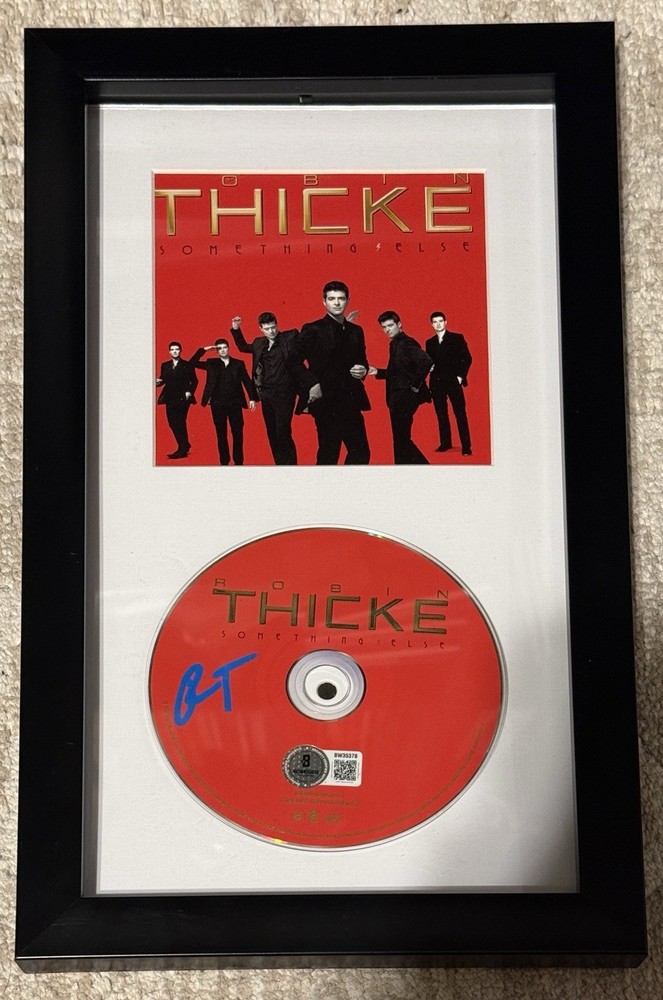 ROBIN THICKE SIGNED SOMETHING ELSE CD in FRAME - BECKETT COA