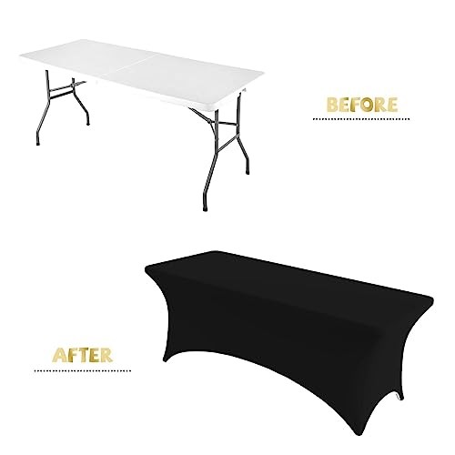 Custom Rectangular Tablecloths, 6FT x 4FT, 72" x 30" (Rectangular) Basicblack