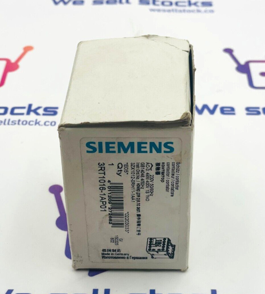 SIEMENS 3RT1016-1AP01 Contactor