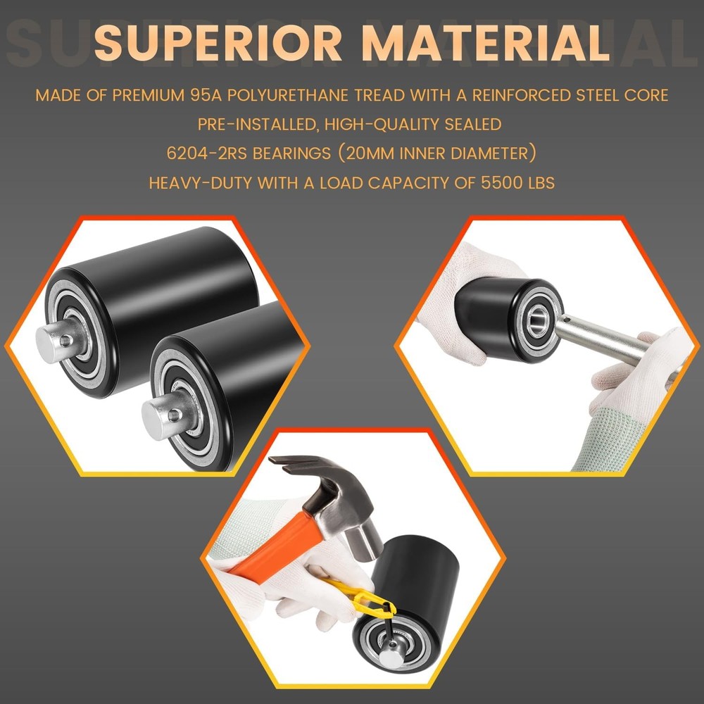 for Crown PTH50 Pallet Jack Front Load Wheels Replacement Kit Complete Tool Kit