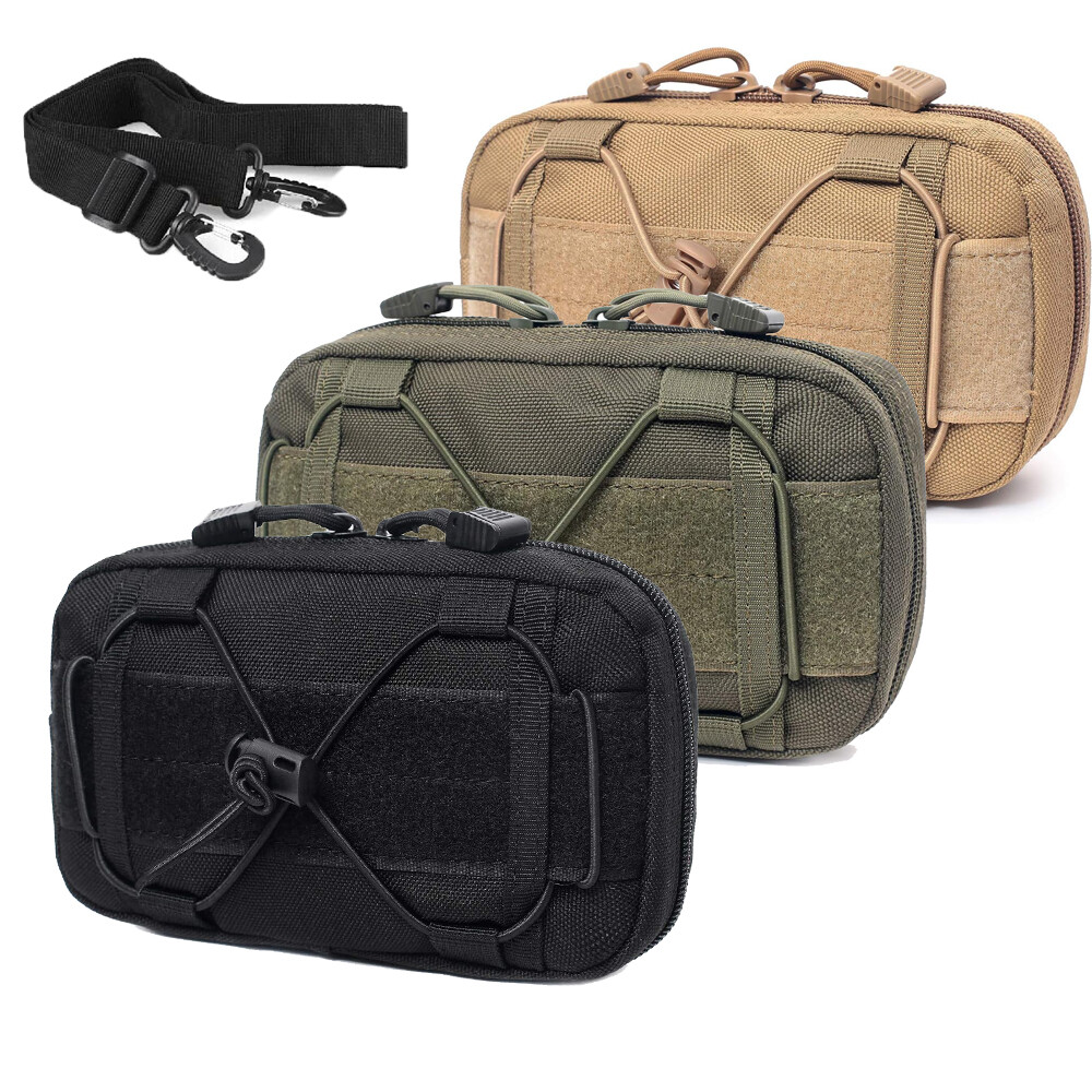 Tactical Molle Horizontal Admin Pouch Compact Utility EDC Organizer Tool Bag US