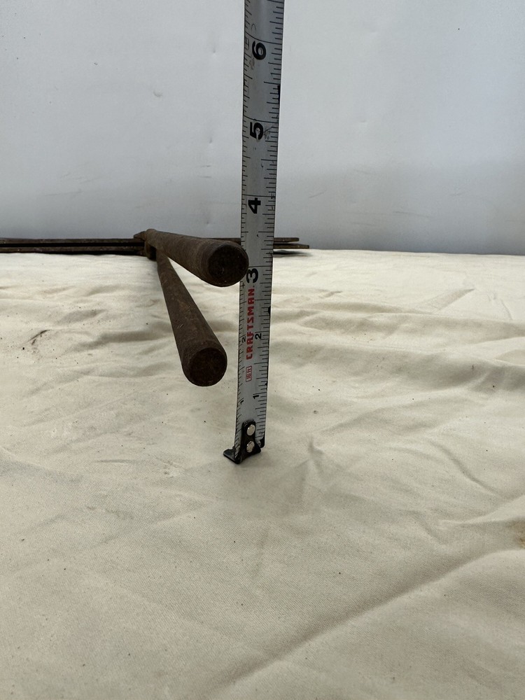 Antique Cast Iron Blacksmith Long Cast Iron Handles Clamping Tool ~ Unknown Use