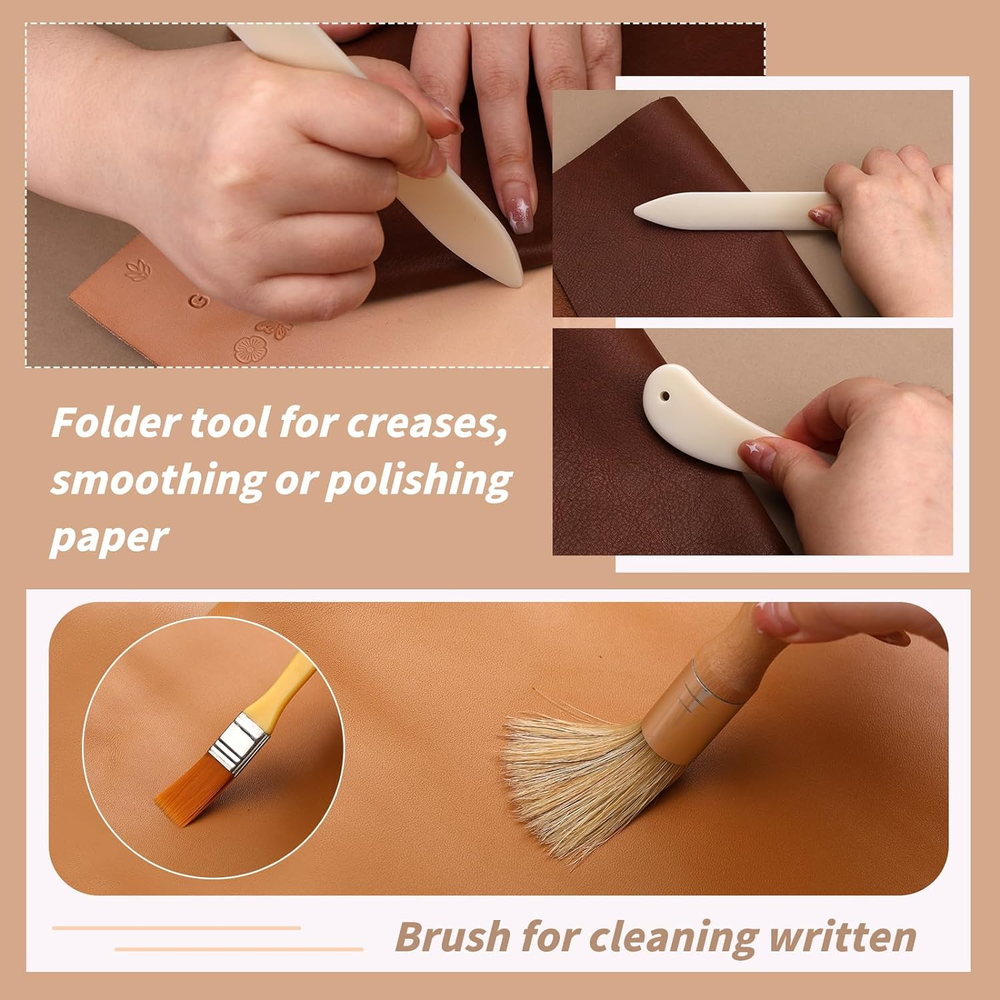 49 Pcs Hand Bookbinding Tools Bookbinding Kits for Beginners Bookbinding Supplie