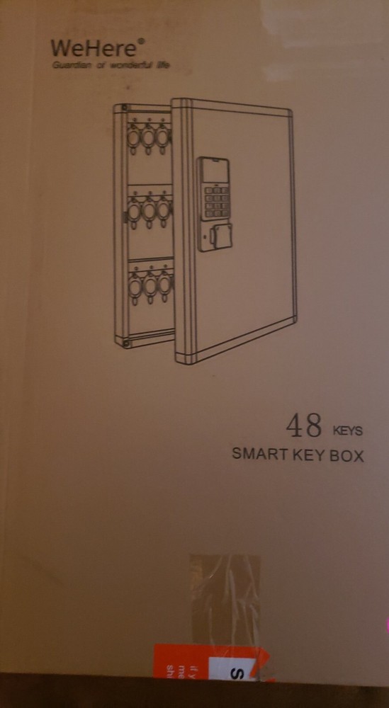 WeHere Smart Key Lock Box (48 Keys) with APP; Key Cabinet Wall Mount use