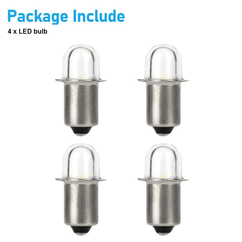 (4) 18 Volt LED Bulbs Replacements for Porter Cable PC18FL Flashlight