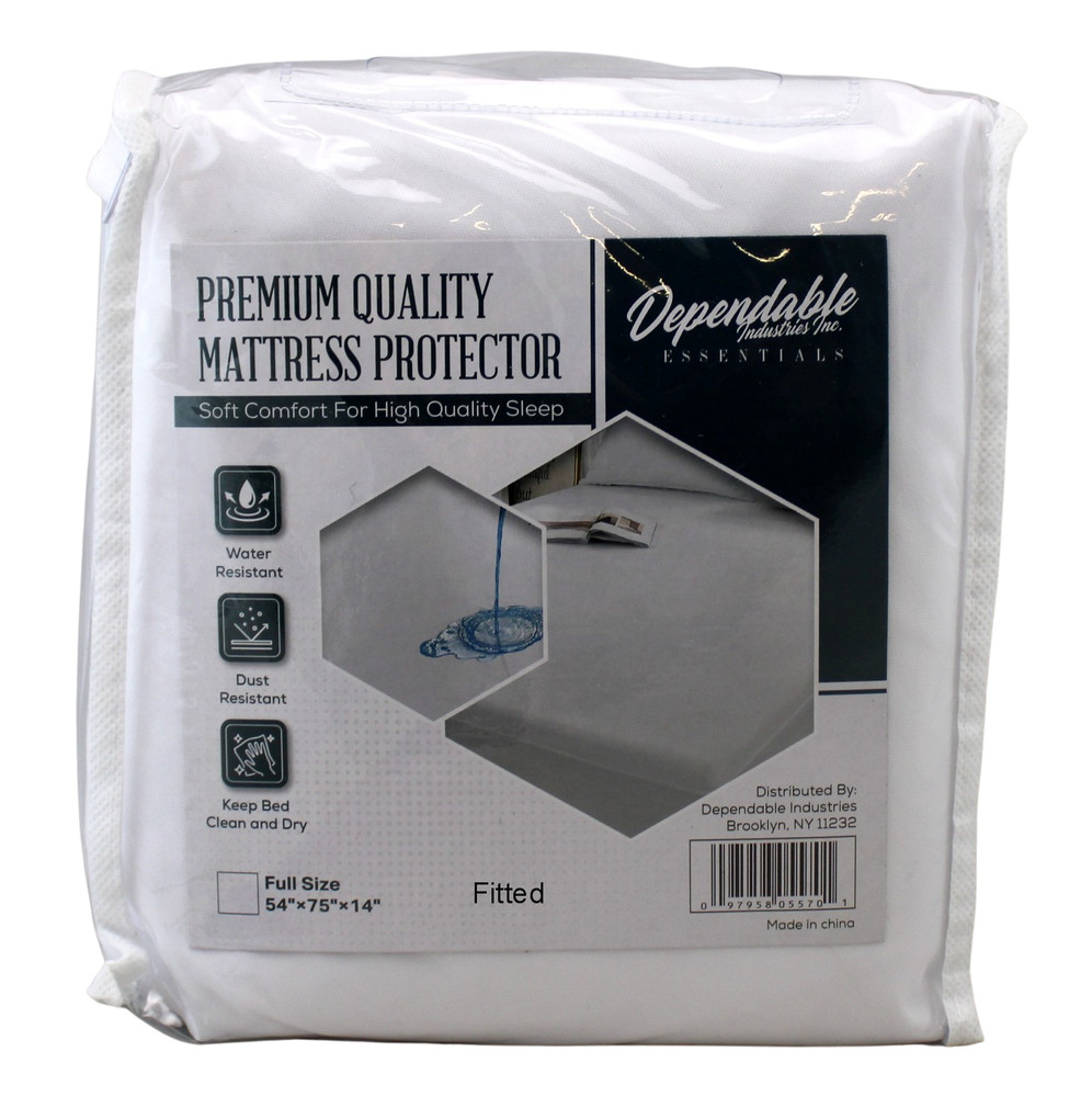 Full Size Fitted Mattress Protector Cover – Fabric Soft & Dust-Proof Waterproof