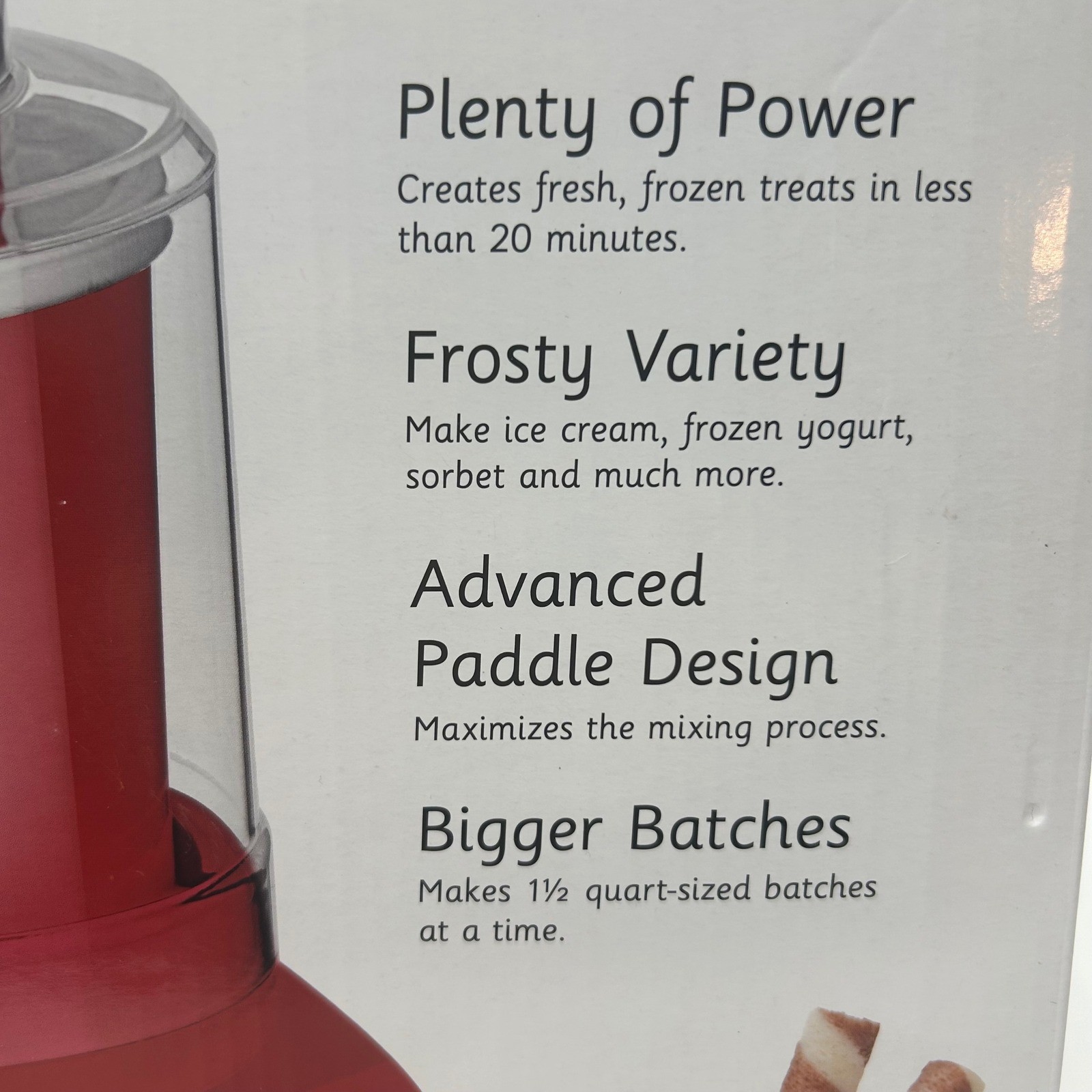 Cuisinart Automatic Ice Cream Maker 1.5 Quart Red Frozen Yogurt Sorbet ICE-21RP1