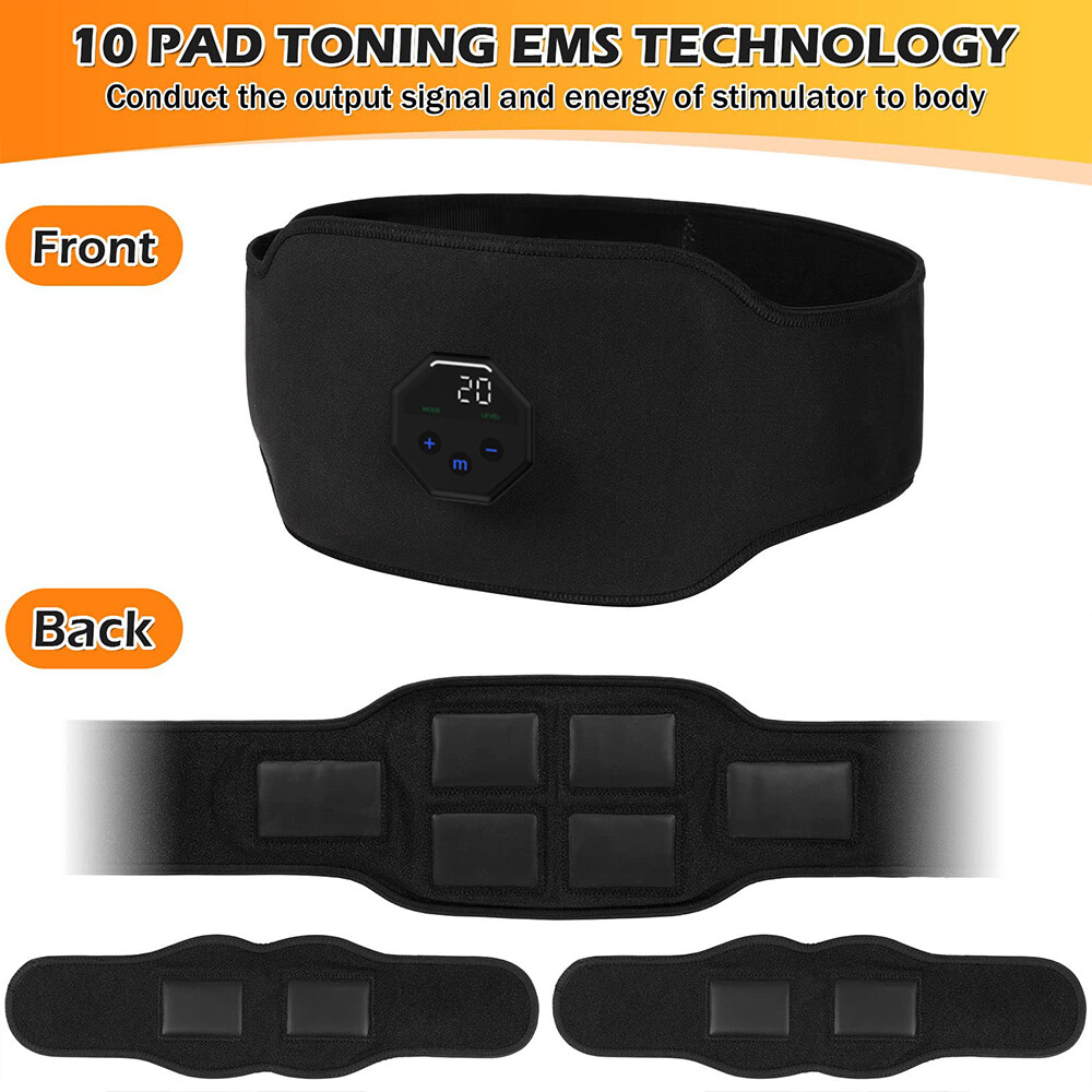 EMS Abdominal ABS Muscle Stimulater Training Toner Fitness Workout Belt Exercise