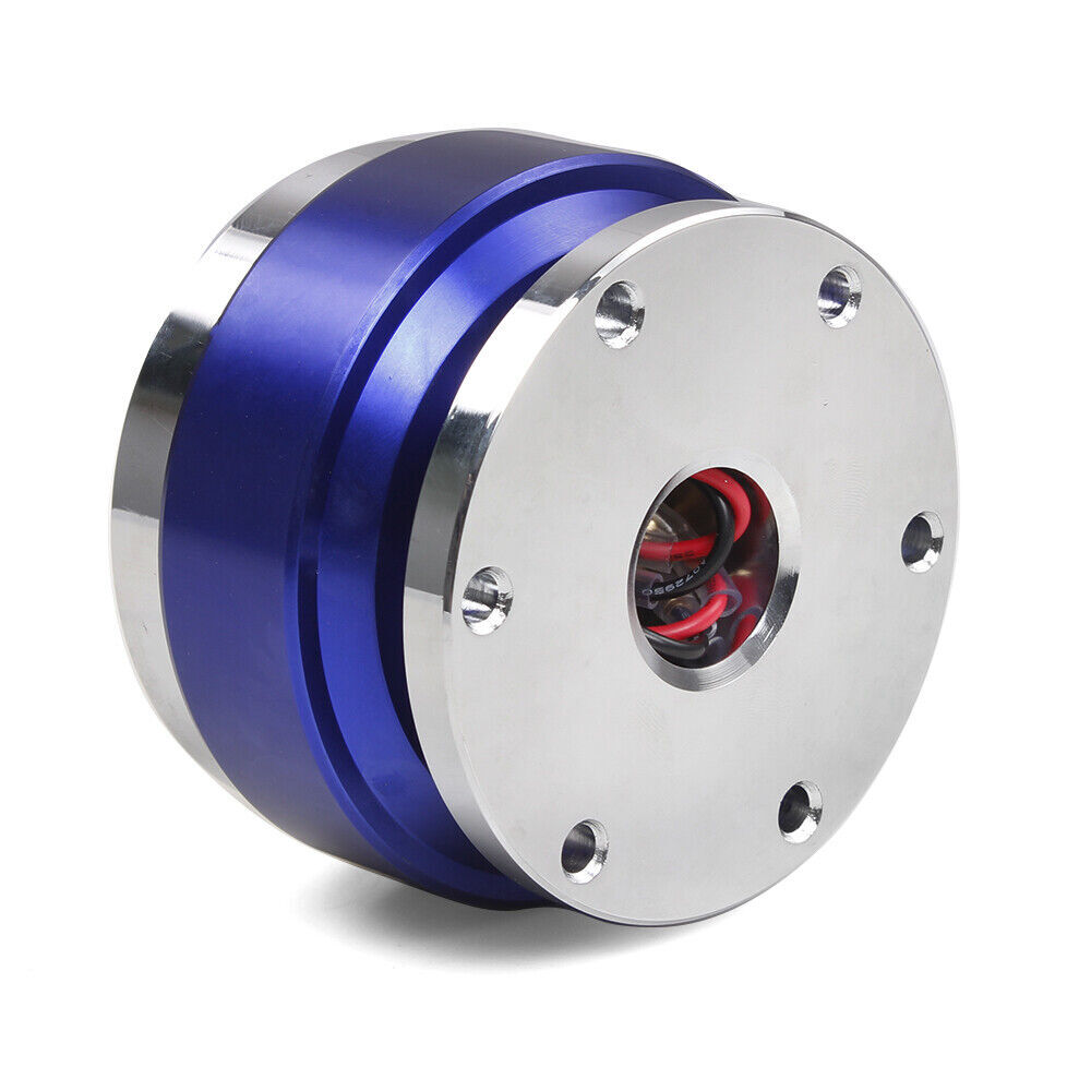 12.5" Universal Blue D Shape Racing Steering Wheel w/ Quick Release Adapter Kit