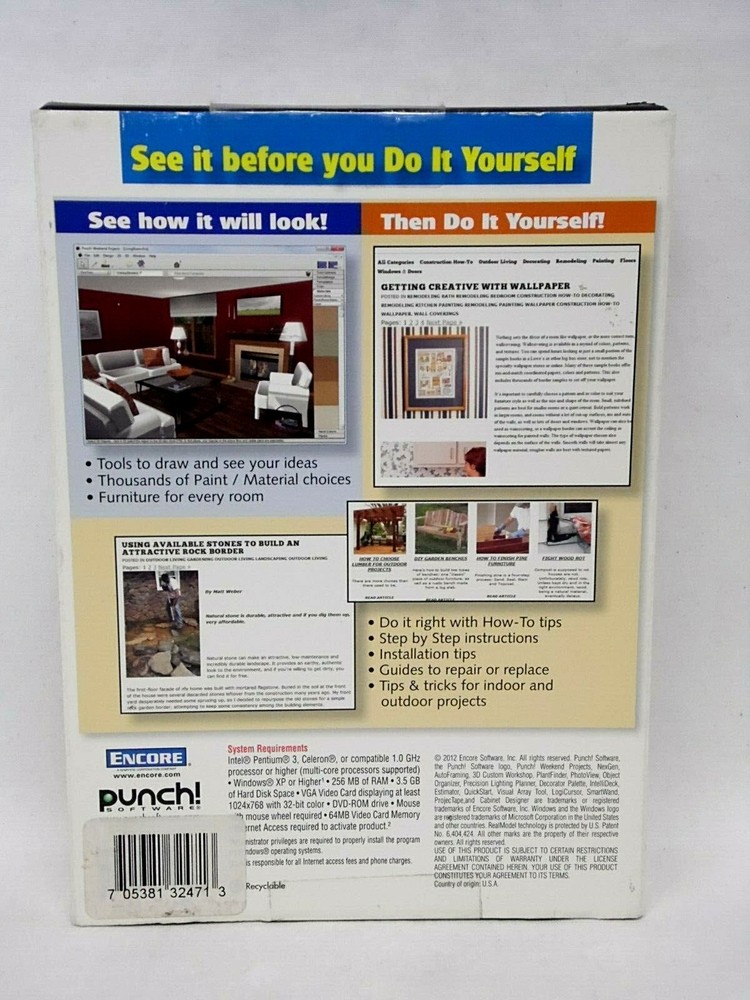 Punch! Weekend Projects PC Software Home Improvement