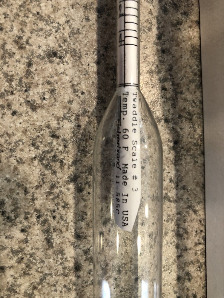 Fisher Scientific Model #11-585C Twaddle Scale hydrometer