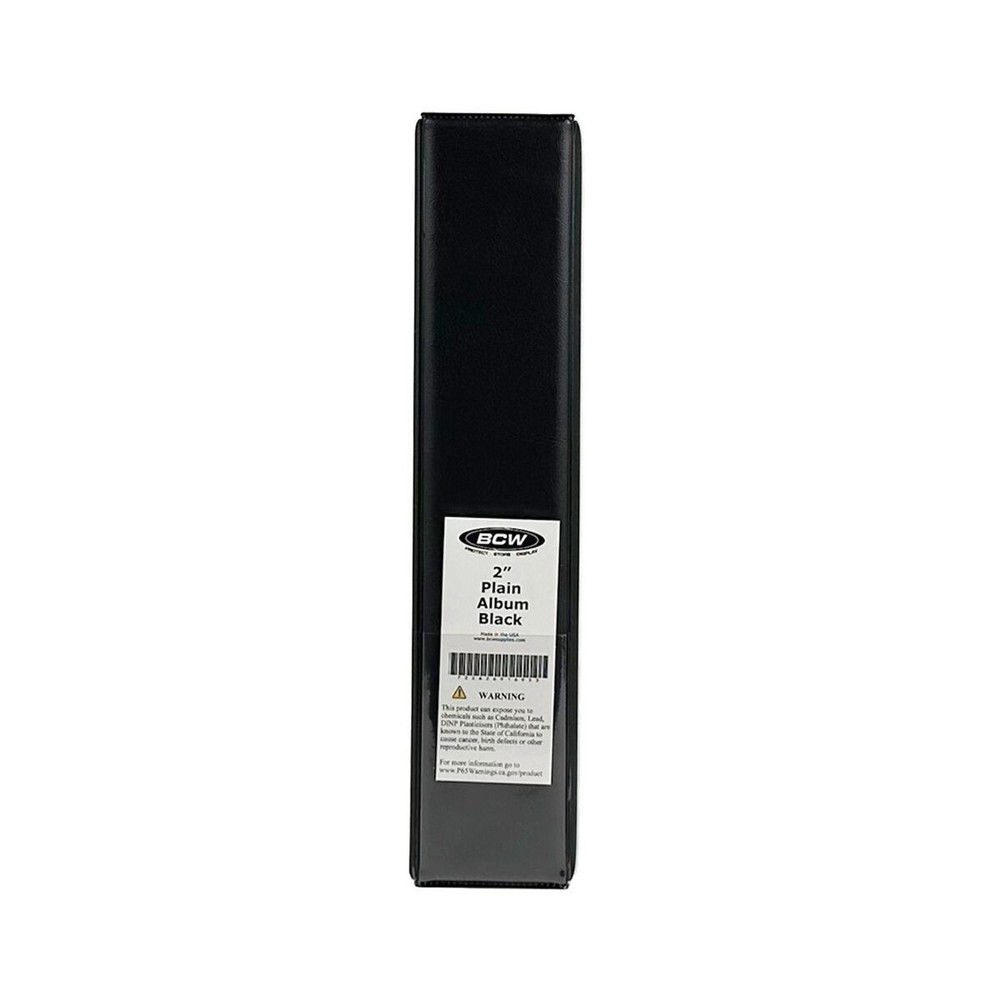2 BCW 2" Heavy Duty D-ring Plain Black Binder Albums