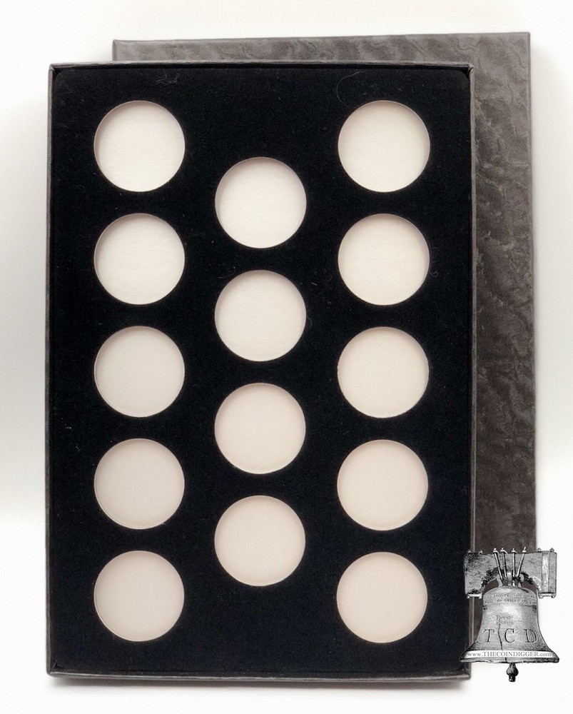 Air-tite Coin Holder Black Velvet Display Silver Insert Model A Storage Box Case