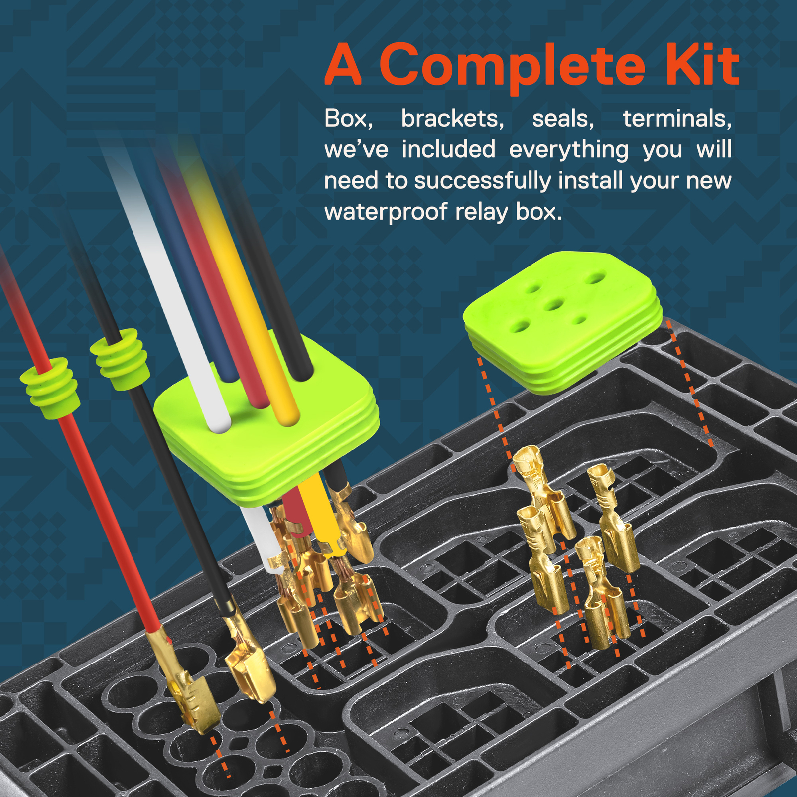 Universal 12V Waterproof Automotive Car 6 Way Fuse Relay Box Module Sealed