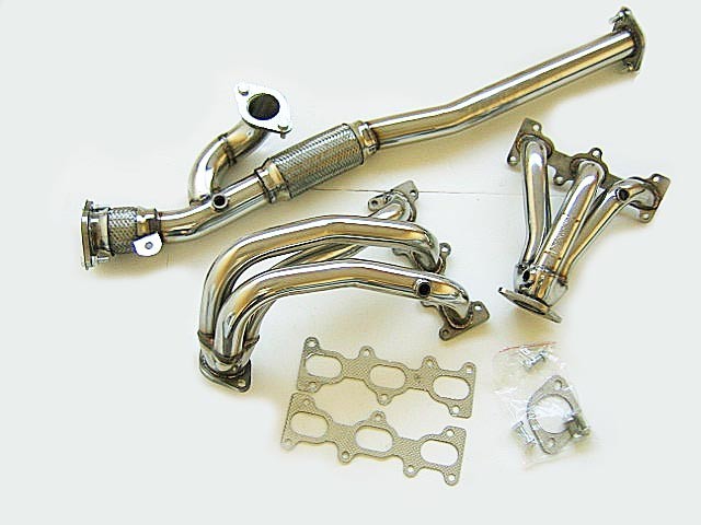 OBX Stainless Long Tube Manifold 03-08 Hyundai Tiburon GT V6 2.7L DOHC 3Pc