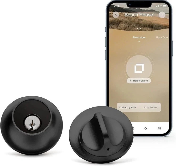 Level Lock Smart Keyless Entry Smartphone Access Bluetooth HomeKit - Matte Black