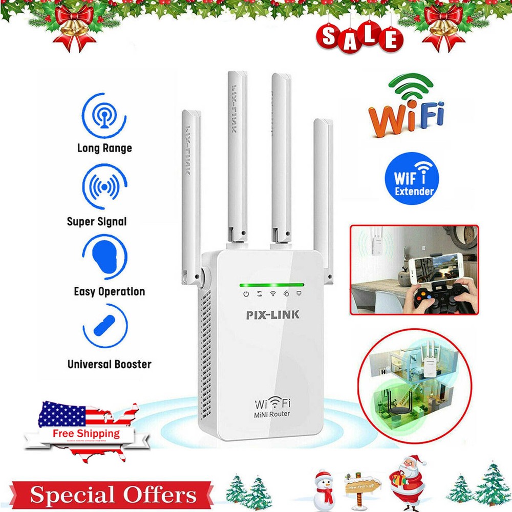 WiFi Range Extender Internet Booster Wireless Signal Repeater