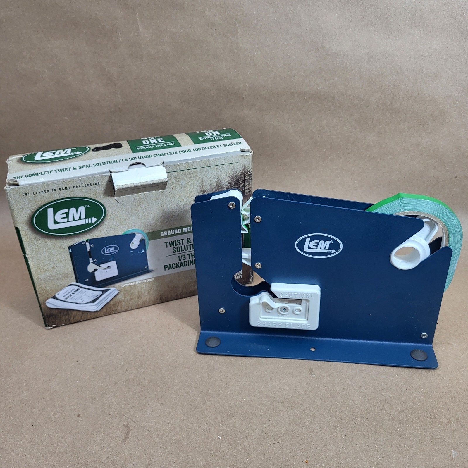 LEM Products Ground Meat Packaging System Twist & Seal Solution - Blue