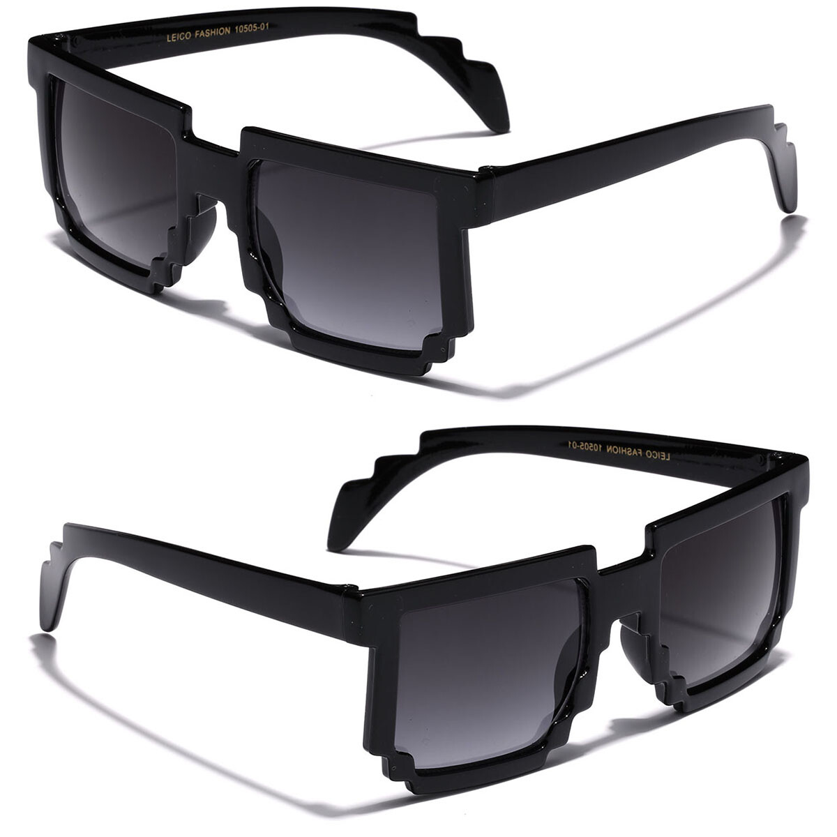 2-3 PACK KIDS 8-Bit Pixel Glasses Square Boys Girls Pixelated Novelty Sunglasses