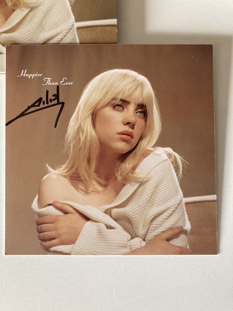 billie eilish happier than ever CD w/ signed insert never played Autographed