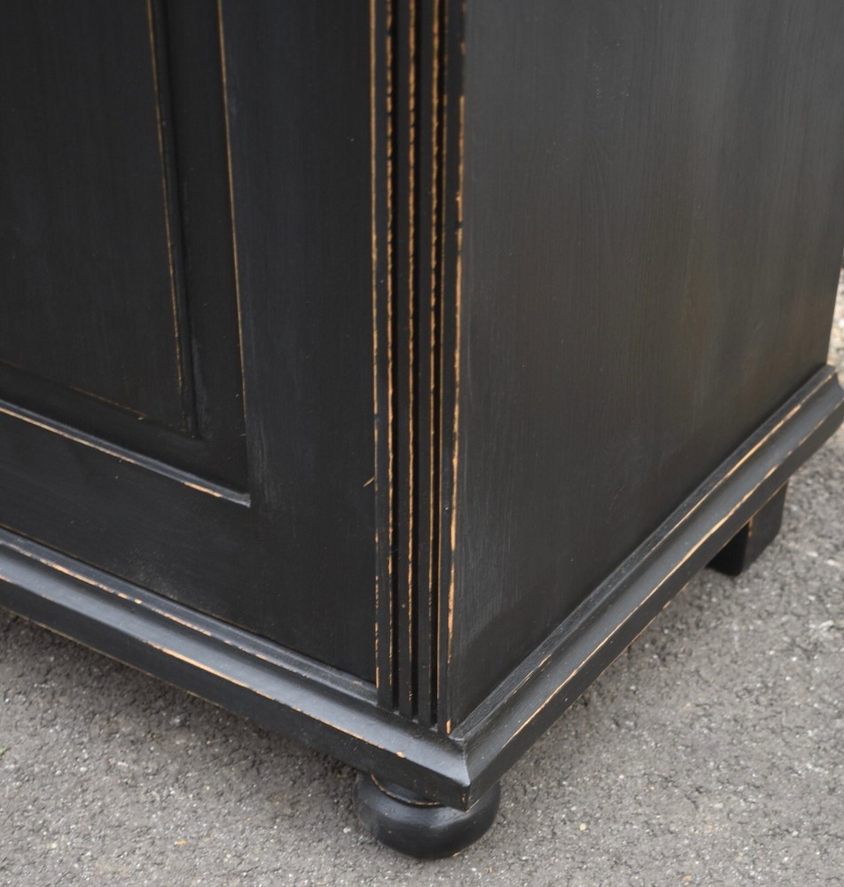Painted Pine Three Door Sideboard, Reproduction.