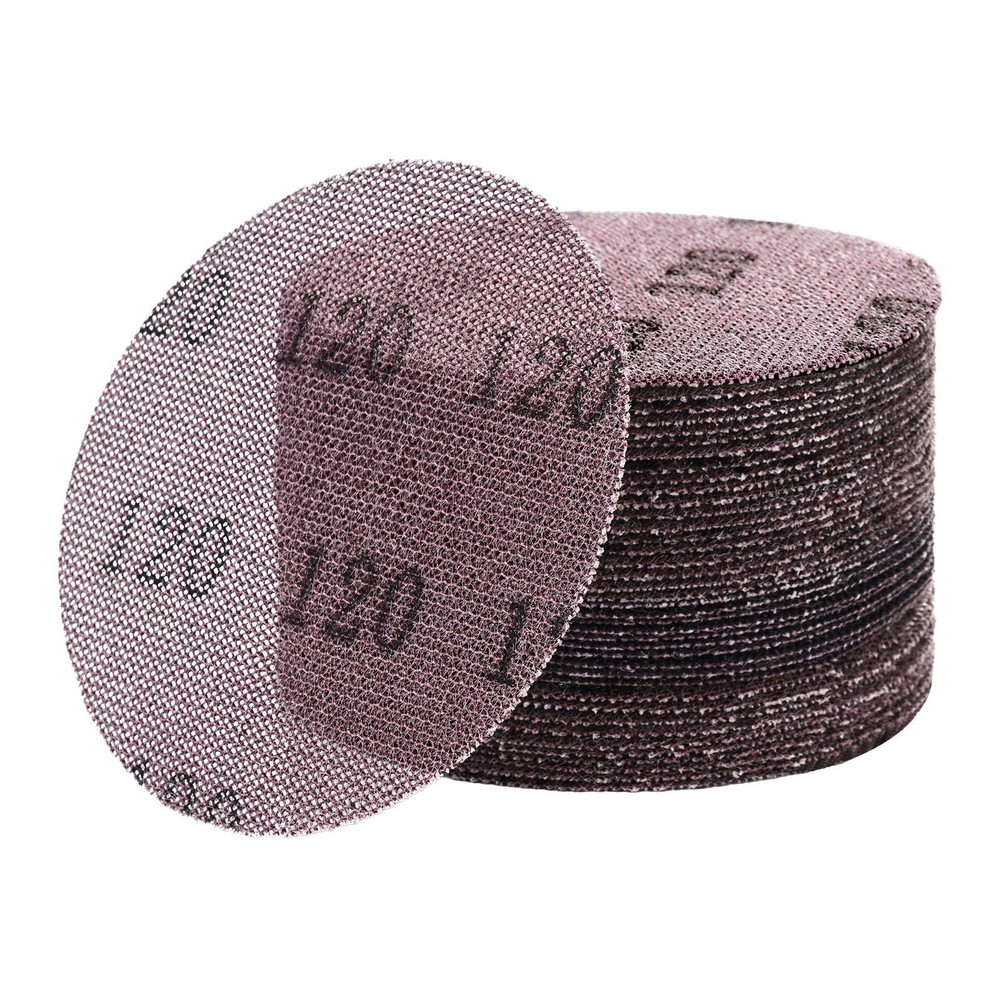 120 Grit Ceramic Mesh Sanding Discs 5" 50PCS - Durable Abrasive Pads