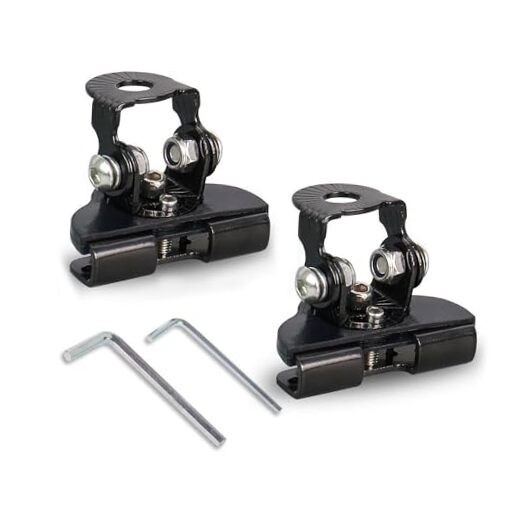 2PCS Car Led Light Bar Mounting Brackets, Adjustable LED Work Light Base Black