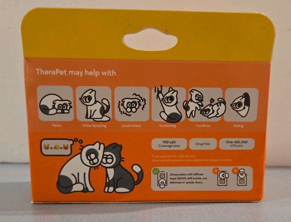 TheraPet Cat Calming Diffuser Kit 2 x 48mL, 1 Diffuser + 2 Refills