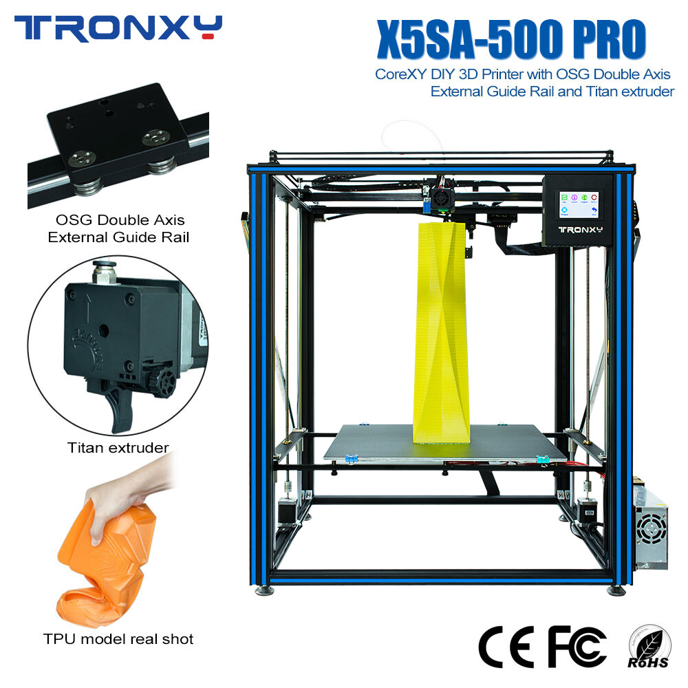 Newest TRONXY X5SA-500-PRO Lattice Glass Version 3D Printer Big Size 500*500*600