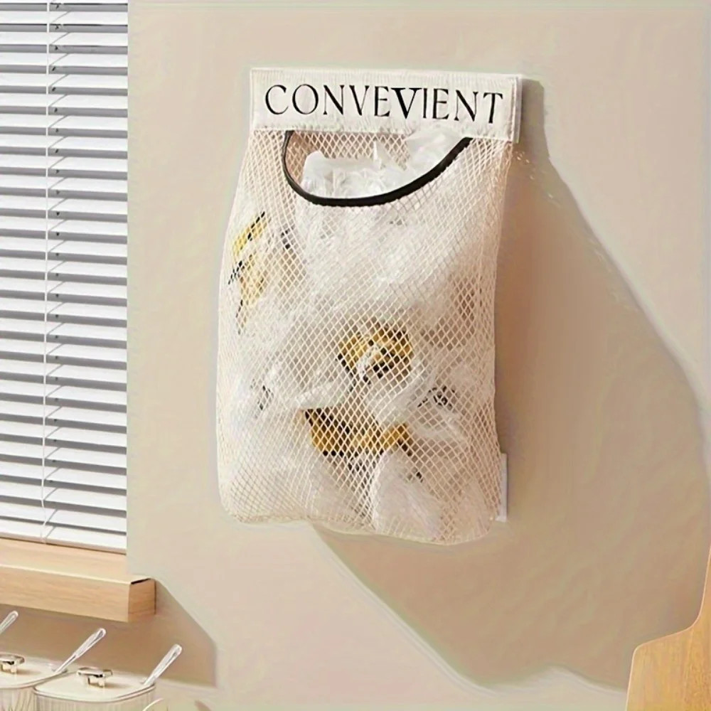 Wall Mounted Plastic Bag Organizer Reusable Storage Holder Kitchen
