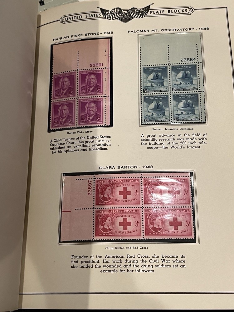 American Plate Block Album Volume II 1938-1950 with over 100 blocks