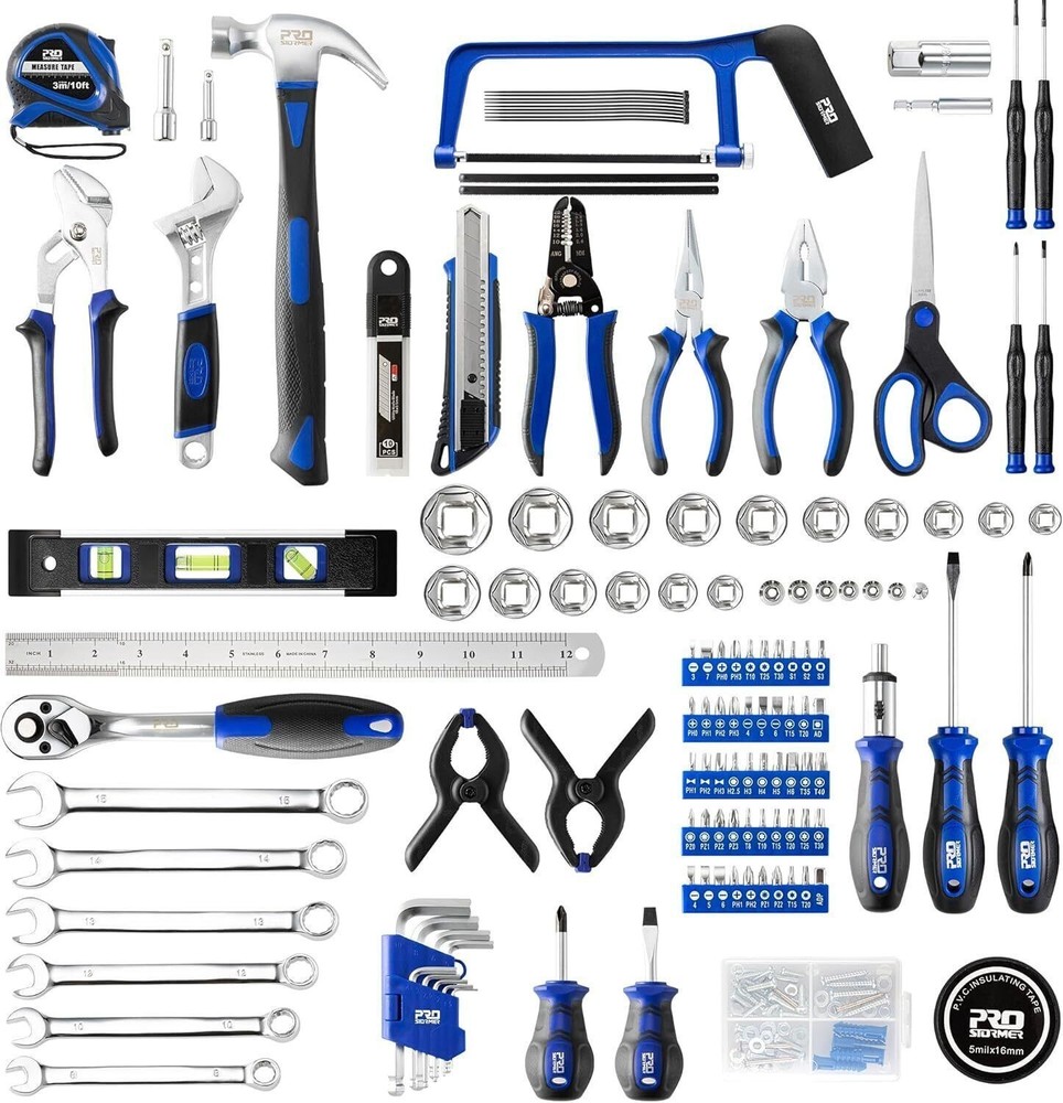 259-Piece Tool Kit, General Household Tool Set with Plastic Storage Toolbox