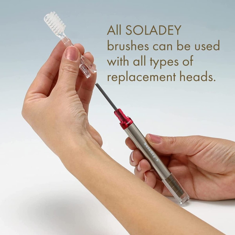 Soladey Ionic Toothbrush Replacement Brush Heads Refill, 4 Count -3 Row Soft ...