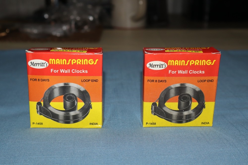Wall Clock Mainsprings 8 Day 3/4''x 0.18''x 96'' Loop End