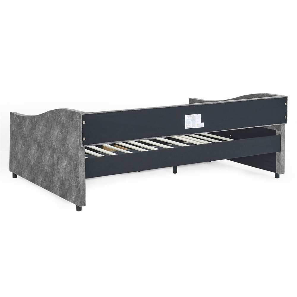 Full Size Daybed Upholstered Bed Frame Sofa Bed with 2 Storage Drawers US