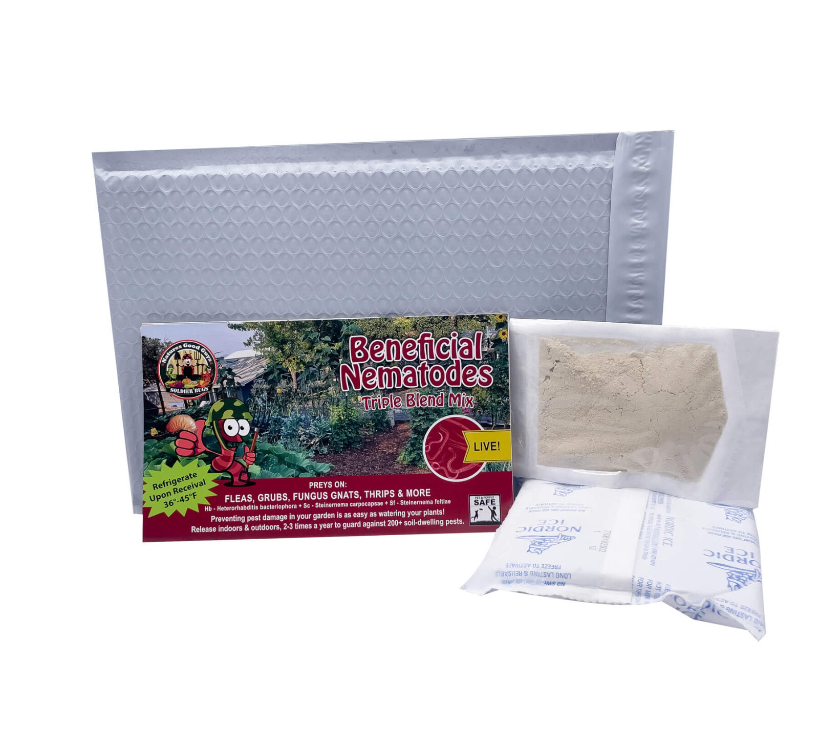 30 Million Beneficial Nematodes Triple Blend HB+SC+SF - Targets 200+ Soil Pests